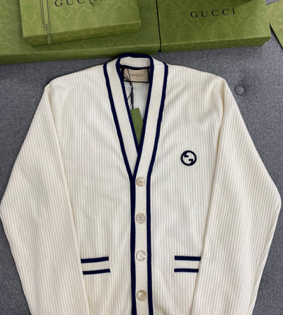 구찌 와펜 울 면혼방 가디건