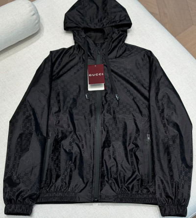 구찌 경량 GG 나일론 자가드 집업 후드