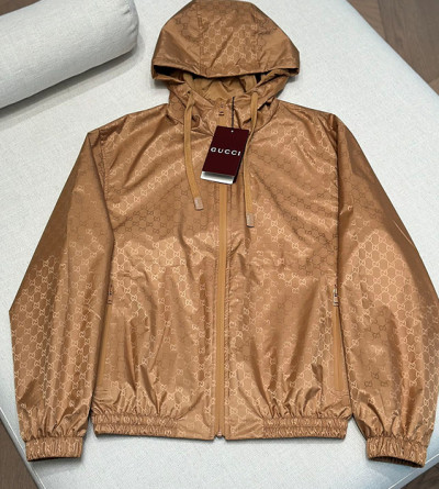 구찌 경량 GG 나일론 자가드 집업 후드