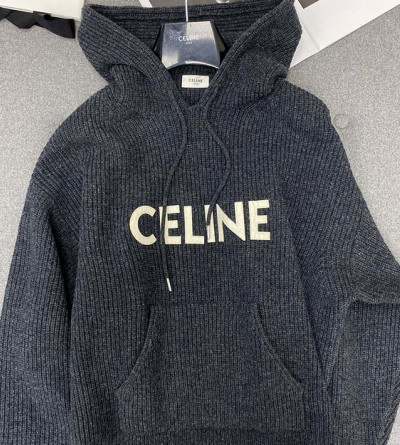 셀린느 차콜그레이 양모 후드