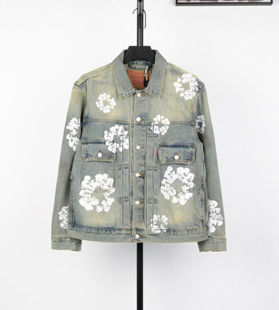 데님티어스 프린트 데님 자켓