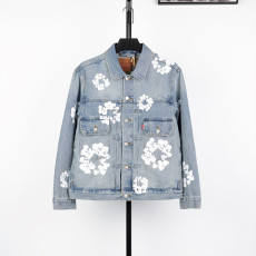 데님티어스 프린트 데님 자켓