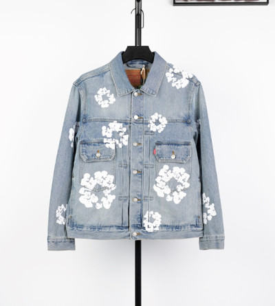 데님티어스 프린트 데님 자켓