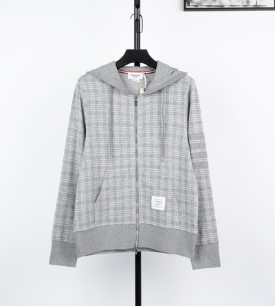 톰브라운 체크 후드 집업