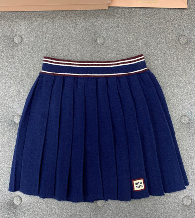 미우미우 캐시미어 플리츠 스커트