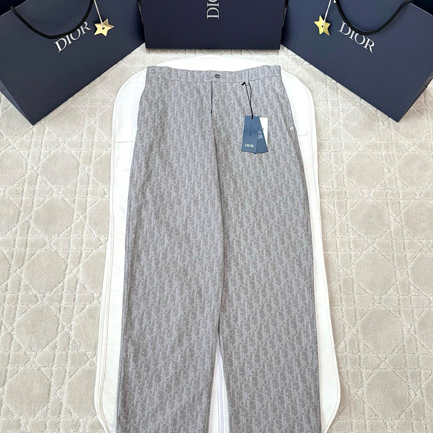 디올 자카드 프린트 팬츠