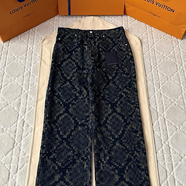 루이비통 파이톤 데님 팬츠