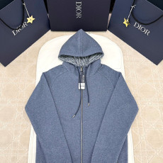 디올 오블리크 캐시미어 혼방 집업 후드