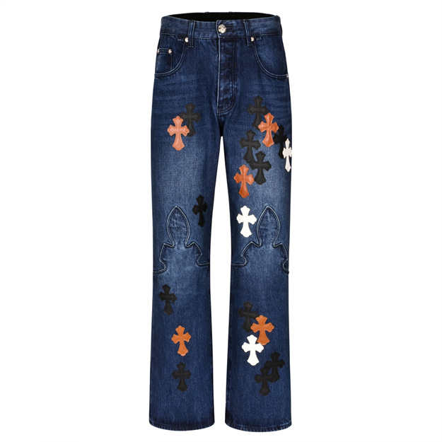 크롬하츠 한정 패치 데님 팬츠