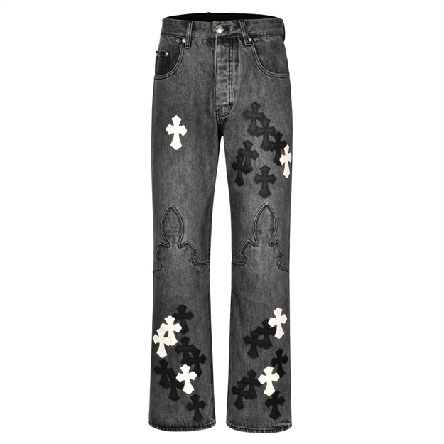 크롬하츠 한정 패치 데님 팬츠