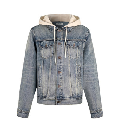 셀린느 후드 데님 자켓