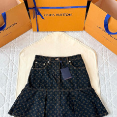 루이비통 데님 스커트