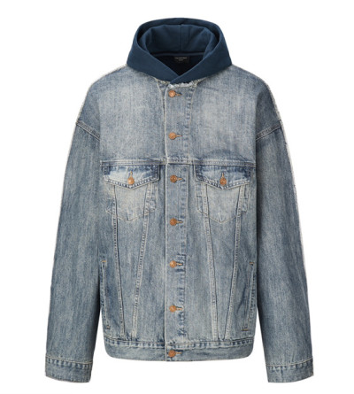 발렌시아가 데님 후드