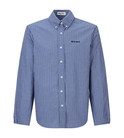 미우미우 체크 긴팔 셔츠