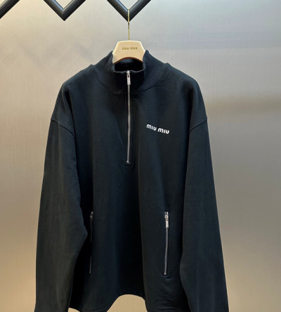 미우미우 반집업 폴라 맨투맨