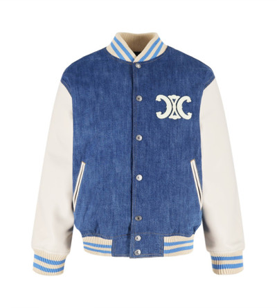 셀린느 데님 패치 야구점퍼