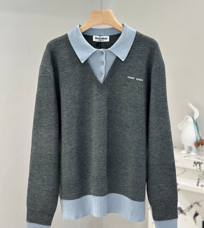 미우미우 울혼방 폴로 니트