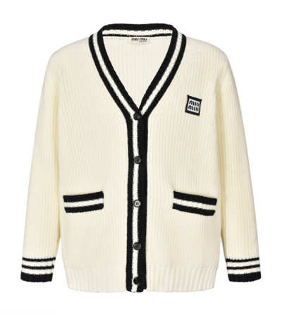 미우미우 로고 니트 가디건