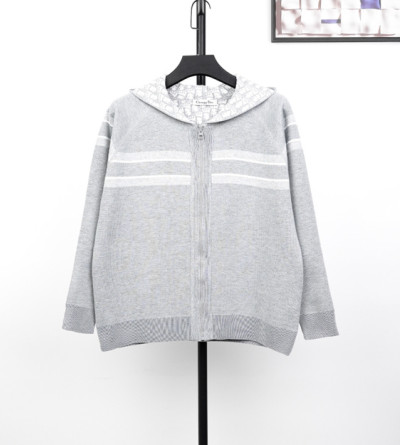 디올 캐시미어 리버시블 집업 후드