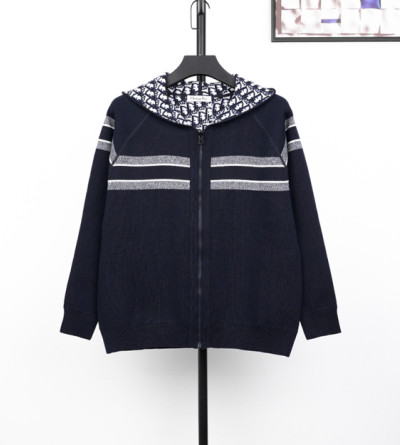 디올 캐시미어 리버시블 집업 후드