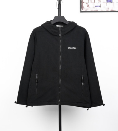 미우미우 플리스 집업 후드