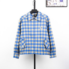 스투시 스몰로고 체크 자켓