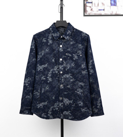 구찌 데님 자카드 셔츠