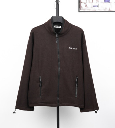 미우미우 스몰로고 브라운 자켓