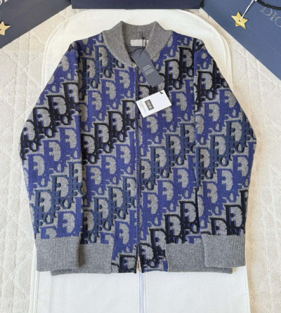 디올 자카드 니트 집업