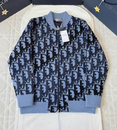 디올 자카드 니트 집업