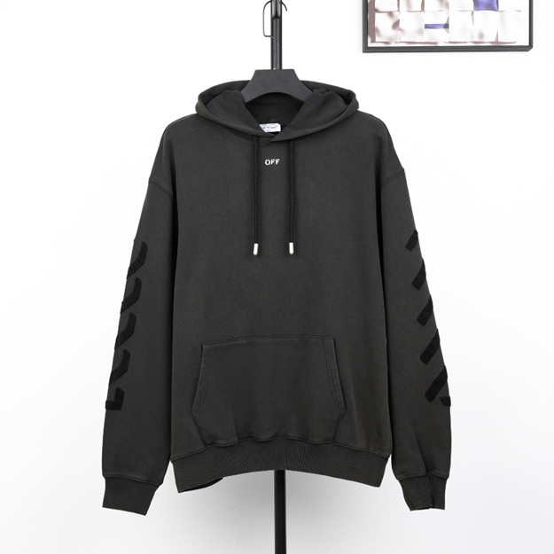 오프화이트 프린트 후드