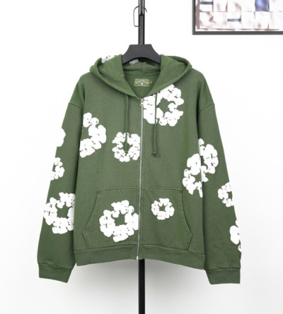 데님티어스 프린팅 집업 후드