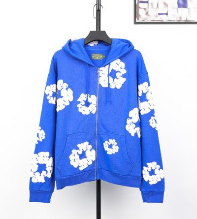 데님티어스 프린팅 집업 후드