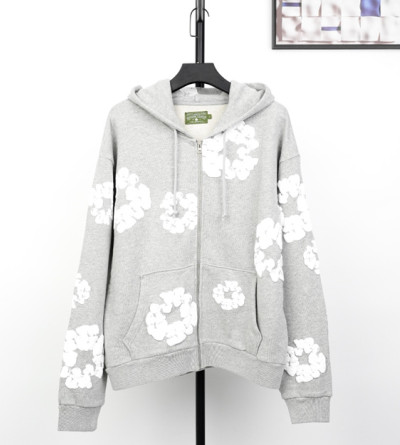 데님티어스 프린팅 집업 후드