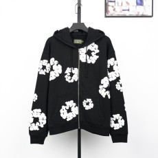 데님티어스 프린팅 집업 후드