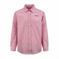 미우미우 로고 핑크 셔츠