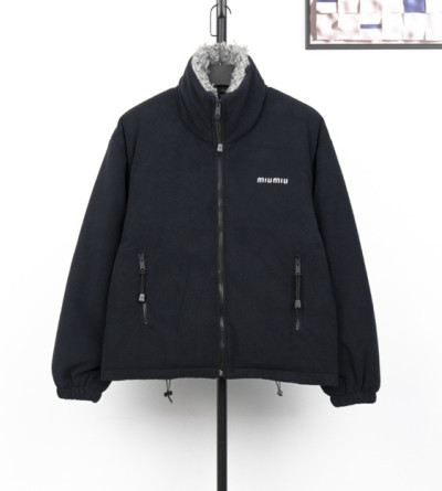 미우미우 자수 로고 집업 자켓