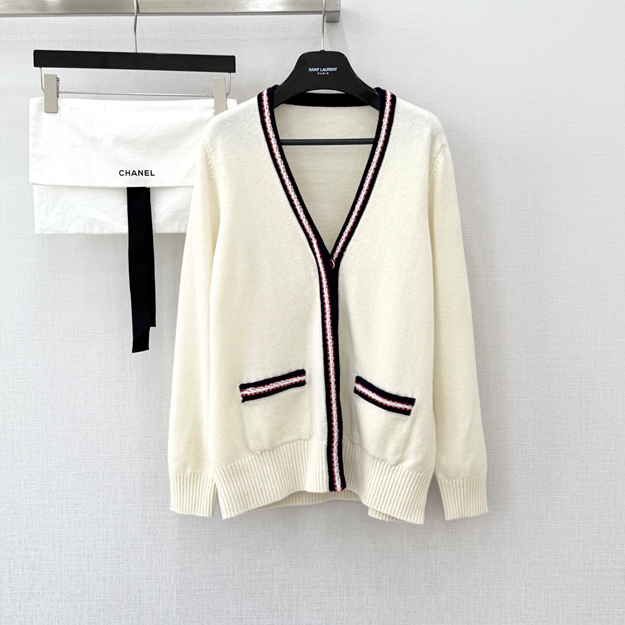 샤넬 브이넥 니트 가디건