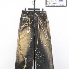 아크네스튜디오 프린트 데님 팬츠