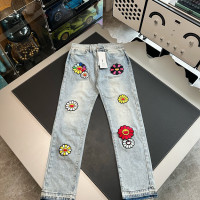 크롬하츠 플라워 데님 팬츠