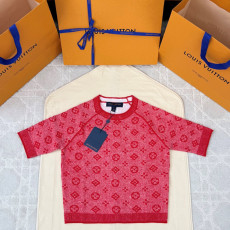 루이비통 자카드 니트 반팔