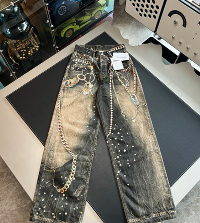 아크네스튜디오 프린팅 데님 팬츠