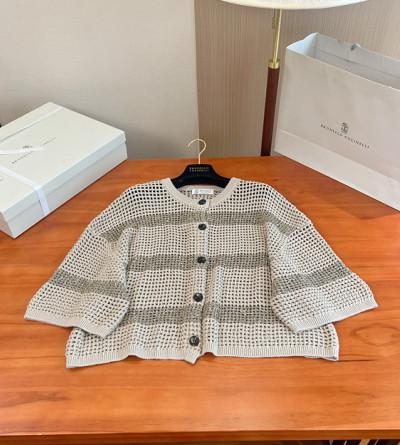 브루넬로쿠치넬리 펀칭 가디건